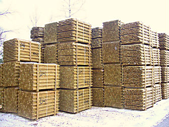 Timber fencing - timber_machine_round_poles